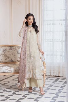 Buy Elegant Off White Salwar Kameez in Open Style a Gracefully Made Pakistani Dress. This Off White Salwar Kameez comes with Delicate Decorations on it. Unstitched Long Sleeve Kurta For Reception, Long Sleeve Lawn Suit With Intricate Embroidery For Reception, Semi-stitched Long Sleeve Kurta For Reception, Resham Embroidered Long Sleeve Lawn Suit For Reception, Resham Embroidery Lawn Suit For Reception With Long Sleeves, Resham Embroidery Lawn Suit For Reception, Reception Long Sleeve Kurta With Dupatta, Long Sleeve Lawn Suit With Resham Embroidery For Reception, Long Sleeve Lawn Suit With Dabka For Reception