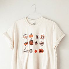 Pumpkin T-Shirt Halloween Shirt Screen print shirt Foodie | Etsy White T-shirt With Screen Print For Fall, Fall White T-shirt With Screen Print, White Screen Print T-shirt For Fall, Fall White Printed T-shirt, Halloween Printed Cotton Top, Printed Cotton Halloween Tops, Fall Printed Cotton T-shirt, Printed Cotton T-shirt For Fall, Fall Cotton Printed T-shirt