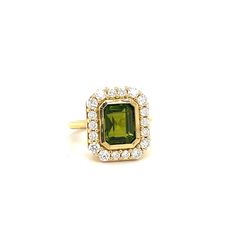 Pretty Ring, New Green, Pretty Rings, Green Tourmaline, Bezel Setting, Jewelry Stores, Tourmaline, My Jewellery, Diamond Ring