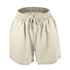 the short shorts are made from cotton and have drawstrings