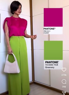 Olive And Fuschia Outfit, Majenta Color Combinations Dress, Lime Green Color Combinations Outfit, Complementary Colors Outfit, Acubi Fashion Aesthetic, Acubi Fashion Outfit, Casual Outfit Summer, Acubi Fashion