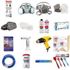 various items that are used for disinfection including masks, gloves and mouthwashes