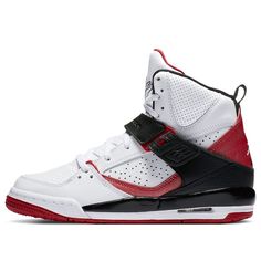 (GS) Air Jordan Flight 45 High 'White Red Black' 524865-130 Big Kids Basketball Shoes  -  KICKS CREW Bruce Lee Abs Workout, Bruce Lee Abs, Jordan Flight 45, Kids Basketball, Bruce Lee, Black White Red, Nike Air Jordan, Basketball Shoes, Big Kids