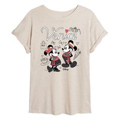 She will love showing off her style with this Disney's Mickey & Minnie Mouse Juniors' Venice Flowy Tee. © DisneyFEATURES Short sleeves ScoopneckFIT & SIZING Oversized FitFABRIC & CARE Cotton/Polyester Machine wash Imported Size: Large. Color: Beige Khaki. Gender: female. Age Group: kids. Pattern: Graphic. Minnie Mouse Crew Neck Top For Disney Trips, Cute Minnie Mouse Top For Disney Trips, Cute Minnie Mouse Tops For Disney Trips, Kids Pattern, Mickey Minnie Mouse, Disney Ladies, Boyfriend Tee, How To Show Love, Mickey Minnie