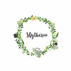 the word slyfern is surrounded by leaves and other things that are around it