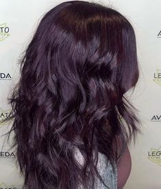 Eggplant Black Hair, Dark Purple In Brown Hair, Prune Hair Color, Purple Glaze Hair, Dark Violet Hair Brown Deep Purple, Super Dark Purple Hair, Dark Eggplant Hair Color, Dull Purple Hair, Dark Purple Plum Hair