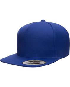 Adult 5-Panel Structured Flat Visor Classic Snapback Cap - ROYAL - OS | Yupoong Adult 5-Panel Structured Flat Visor Classic Snapback Cap in Royal Blue | Acrylic Blend Blue Adjustable Flat Cap Snapback Hat, Adjustable Blue Flat Cap Snapback Hat, Classic Blue Baseball Cap With Flat Brim, Classic Blue Flat Brim Baseball Cap, Blue 5-panel Snapback Hat For Sports, Blue Flat Cap Fitted Hat For Streetwear, Blue Flat Cap For Streetwear, Blue Flat Bill Baseball Cap For Streetwear, Classic Blue Snapback Fitted Hat