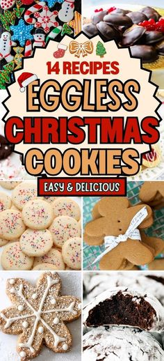 14 Festive Eggless Christmas Cookie Recipes to Try This Season - TastyBiteIdeas Egg Free Christmas Cookies, Eggless Christmas Cookies, Christmas Time Aesthetic, Dairy Free Christmas Cookies, Chai Spice Cookies, Cookies Without Eggs, 2 Ingredient Cakes, Peppermint Chocolate Chip Cookies, Easy Peach Cobbler Recipe