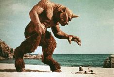 an image of a bigfoot on the beach