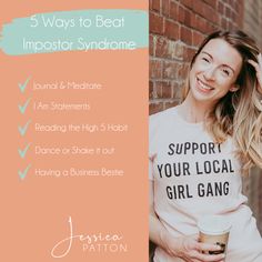 Oh good old Impostor Syndrome! It's crazy to think this affects everyone, and somehow when you're in it seems like you're the only one facing these thoughts or emotions. I have been trying to be very mindful of when these thoughts come up and I have found these things have greatly changed the way I think! Which one is your favourite on the list? 😍 Impostor Syndrome, Local Girls, Which One Are You, Girl Gang, 5 Ways, Good Old, The List