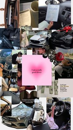 a collage of photos with the words i am a really good driver