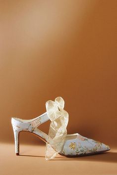 Ivory Wedding Shoes, Anthropologie Wedding, Shoes Heels Wedges, Blue Fits, Heels & Wedges, Perfect Shoes, Something Blue, Bridal Shoes, Wedding Shoes