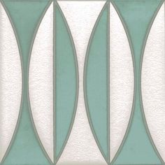 an art deco wallpaper design in aqua and white