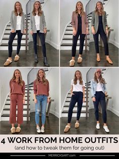 Work To Casual Outfits, Cozy Work Outfit Casual, Wear At Home Outfits, Winter Work From Home Outfits For Women, Comfy Friday Work Outfit, Work From Home Casual Outfits, Best Work From Home Outfits, Simple Home Outfits, Women Work From Home Outfits