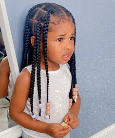 Mixed Girl Hairstyles, Easy Braid Styles, Kids Box Braids