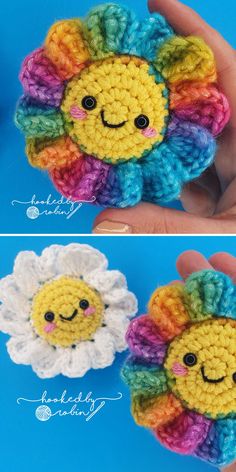 Brighten your day with this cheerful crochet flower keychain featuring colorful petals and a cute little face. You can customize it to resemble a daisy, a sunflower, or any other flower you love. Its playful design makes it perfect for gifting or adding a pop of joy to your bag or keys. Let your creativity bloom with endless color combinations.