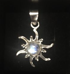 Sterling Silver Genuine Rainbow Moonstone Sun Pendant 3/4 | Etsy Rainbow Moonstone Necklace, Sun Pendant, Tiny Star, Pretty Jewelry, Cabochon Ring, Moonstone Necklace, Rose Lights, February Birth Stone, May 21