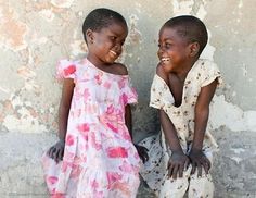 Zimbabwe Happy Together, Two Girls, Zimbabwe, Black & White