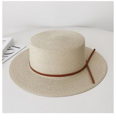 Sun Hat, Straw Hat, Flat Top Hat, Stiff Brim, Summer Hat, Beach Hat, Bolero Hat, Boater Hat, Straw French Hat, Wide Brim Hat, Jazz Hat - Etsy Adjustable Beige Mini Hat For Vacation, Beige Summer Hat With Flat Brim, Beige Flat Brim Summer Hat, Casual Brown Adjustable Mini Hat, Straw Boater Hat With Wide Brim, Wide Brim Straw Boater Hat, Adjustable Mini Hats With Curved Brim For Vacation, Summer Brimmed Hats, Beige Mini Hat With Flat Brim For Beach