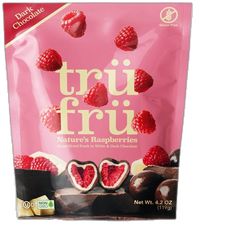 a bag of truf fruit with raspberries