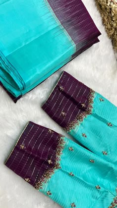 Simple Maggam Designs For Blouse, Sleeve Aari Designs For Blouse, Back Pattern Blouses For Sarees, Dress Back Neck Designs, Blue Colour Blouse Designs, Designer Blouses For Sarees, Sleeve Designs For Blouse, Blouse Designs Back Neck