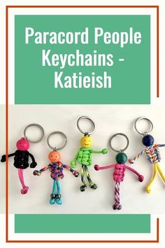 the keychains are made to look like people