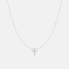 A petite diamond cross necklace to be layered with your favorite necklaces or worn by itself. This makes a great baptism or graduation gift! cross measurements approx. 9x7 mm available in 14k solid yellow, rose and white gold 6 petite genuine diamonds, each measuring 1.8mm for a total of 1/6 CTW (diamond clarify/color: I1, G-H) dainty 1.1mm chain available in 14, 16 and 18 inch length (optional) These are made to order, so please allow 10-14 business days for construction and arrival to your des Silhouette Jewelry, Diamond Cross Necklace, Petite Necklace, Diamond Cross, Huggie Hoop Earrings, Rolo Chain, Staple Pieces, Yellow Rose, Solid Yellow