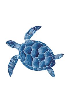 a watercolor painting of a sea turtle