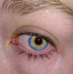 Rainbow Eyes, Rainbow Aesthetic, Eye Art, Pretty Eyes, Aesthetic Makeup, An Eye, Cool Eyes