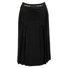 Check out this item from 1stdibs! 1970s Celine Black Pleated Skirt: https://www.1stdibs.com/id-v_10769932 Black Pleated Skirt, Gold Belt, Silk Skirt, Summer Ready, Vintage Skirt, Skirt Fashion, French Vintage, A Line Skirts, Pleated Skirt