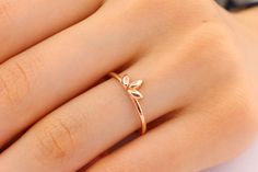 14k Solid Gold Lotus Ring - Minimal Flowers Ring  - Spiritual Ring - Yoga Jewellery - Lotus Flower Ring -Gift For Her  ABOUT PRODUCT This 14k Solid Gold Ring is suitable gift for girlfriend, mom and her. You can even buy as a birthday gift for your friends or anniversary gifts, If you want to add a special note we can write for you and put to inside of package. We manufacture our jewelry pieces with carefully and after production we double checking in quality control department. Our main idea is Golden Rings Design For Women Simple, Minimal Gold Ring Design, Lotus Ring Gold, Gold Minimalist Rings, Minimal Rings Gold, Gold Ring Ideas, Minimal Rings Minimalist Jewelry, Ring Designs Gold, Minimal Gold Ring