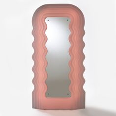 Ultrafragola Mirror - Italian Luxury Interiors Ettore Sottsass Mirror, Apt Aesthetic, Living Room Objects, Ultrafragola Mirror, Wave Mirror, Awesome Furniture, Wavy Mirror, Neon Rose, Living Room Furnishings