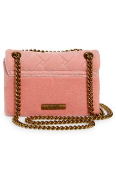 Colorful crystals pop against the rich velvet of this diamond-quilted crossbody bag. Lined Leather/textile Imported Kurt Geiger Bag, Light Pastel Pink, Colorful Crystals, Casual Menswear, Luxury Bags Collection, Pink Out, Girly Bags, Quilted Crossbody Bag, Pretty Bags