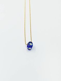 ⭐️Evil eye bead on the necklace is 0.5 in (1.27 cm) ⭐️Lenght of the evil eye necklace is 11.8 in (30 cm) ⭐️Square Evil eye bead is made of glass. For more evil eye necklaces, click the link below; https://www.etsy.com/shop/EyeDesignsbyGG?ref=search_shop_redirect&section_id=30285329 Blue Evil Eye Pendant Necklace, Spiritual Blue Charm Necklace With Adjustable Chain, Blue Evil Eye Necklace With Round Beads, Spiritual Blue Evil Eye Charm Necklace, Turkish Accessories, Nazar Necklace, Glass Evil Eye, Eye Gift, Turkish Eye