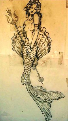 Siren Mermaid Art sketch Mairmaid Drawing, Shark And Mermaid Tattoo, Mermaid Tattoo Designs Sketches, Pin Up Mermaid Tattoo, Mermaid Tattoo Drawing, Mermaid Line Drawing, Mermaid Pinup Tattoo, Siren Drawing Sketches, Siren Tattoo Goddesses