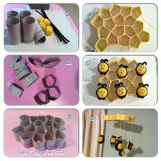 the instructions for making bees and honeycombs