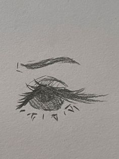 a drawing of a woman's eye with long lashes