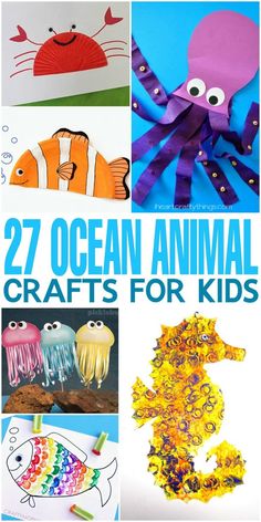 ocean animal crafts for kids that are easy to make and great for the whole family