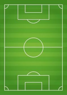 a soccer field with the lines drawn out to form an outline for a football pitch