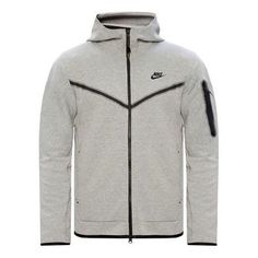 Men's Nike Casual Sports Breathable Zipper Hooded Jacket Gray CU4489-063 (Men's/Casual/Zipper/Breathable) Nike Hooded Jacket With Pockets For Outdoor Activities, Sportswear Hooded Track Jacket With Zipper, Gray Sportswear Hooded Jacket For Outdoor Activities, Hooded Sportswear Track Jacket With Zipper Closure, Sportswear Hooded Jacket With Detachable Hood For Fall, Sporty Hooded Jacket With Zipper Closure For Sports, Winter Sports Hooded Jacket With Zipper, Fall Sportswear Hooded Jacket With Detachable Hood, Windproof Hooded Outerwear For Light Sports