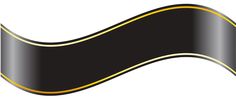 a black and gold ribbon on a white background