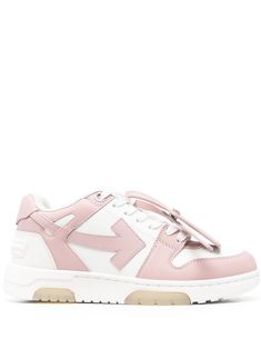 pink/white calf leather signature Arrows motif signature Zip Tie tag front lace-up fastening round toe flat rubber sole Due to the dyeing process used, this product must not come into contact with water. Off White Pink Sneakers, Pink Off White Shoes, Highlights Pink, Off White Out Of Office, Castaner Espadrilles, Office Sneakers, Off White Sneakers, Zanotti Sneakers, Clueless Outfits