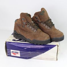 Vintage Hi Tec Alpine Leather Hiking Boots Hiking Boots New With Box. Boots May Have Signs Of Wear Due To Storage. Mens Brown Check Out My Other Items For Sale In My Store! 2nd Row 2nd Monster Rack Shoe Rotation, Fall Shoe, Rugged Boots, Leather Hiking Boots, Buy List, Men’s Boots, Swag Shoes, Fall Shoes