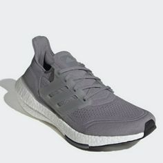 Adidas Ultraboost 21 Running Trainer Sneakers Gray Color Primeknit Upper Ultraboost Midsole For Comfort Continental Rubber Outsole Men's Size 6 = Women's Size 7.5 Brand New In Box - Nib Grey Adidas Ultraboost, Gray Running Shoes With Boost Midsole, Medium Fit, Adidas Gray Running Shoes With Boost Midsole, Gray Adidas Running Shoes For Casual Use, Ultraboost 22, Hot Pursuit, Adidas Running Shoes, Running Trainers, Adidas Ultraboost