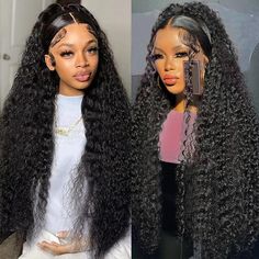 5x5 Deep Wave Closure Wig, 30 Inch Deep Wave Wig Styles, Deep Wave Closure Wig Hairstyles, Half Up Half Down Deep Wave Wig, Styles With Deep Wave Hair, 5x5 Closure Wig Hairstyles, Deep Wave Wig Hairstyles, Deep Wave Frontal Wig Hairstyles, Deep Wave Wig Styles