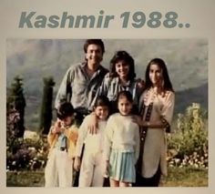 the family is posing for a photo in front of some trees and mountains with text that reads, kashmir 1908