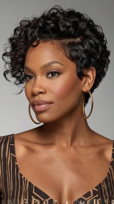 short haircuts for black women Bouncy Hair, Short Haircuts, Short Hair Cuts, Style Guides, Daily Wear, Black Women, Hair Cuts