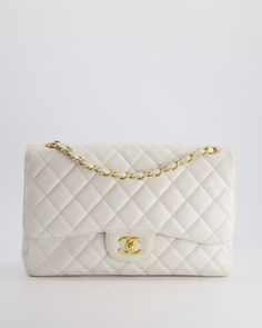 for more information on this item Colour - White Hardware - Gold Material - Caviar Brand - Chanel Accompanied by a Sellier Dustbag and EntrupyDelivery 5-8 or 10-15 working days Please note that during high season and Sale period, delivery times may be affected We accept payment with a Credit card, Debit card, or PayPal.Note: Our Items are totally New High quality Brand Inspired Refurbished. Please make sure you are well aware of it before buying any of the Item. T&C's Apply in case of refunds.Pl Chanel Handbag White, White Hardware, Chanel White, Classic Flap Bag, Chanel Model, Champagne Gold, Vintage Chanel, Classic Flap, Flap Bag