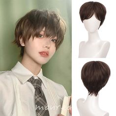 Category:Synthetic Wig; Gender:Men's; Wig Type:Cosplay Wig,Natural Wigs,Party Wig; Occasion:Vacation,Party  Evening,Daily,Party,Evening Party,Party / Evening,Daily Wear,Party Evening; Age Group:Adults; Color Shade:Ombre,Brown,Burgundy,Pink,Blonde,Black,Red,White; Hair Material:Synthetic Hair; Cap Construction:Machine Made; Texture:Straight; Length:Short; Features:Fluffy,Comfy,Fashion,Cosplay,Party; Net Weight:0.18; Heat Resistant:Yes; Listing Date:04/16/2021; Cap Circumference:; Front to Back:; Nape of Neck:; Side to Side Across Forehead:; Side to Side Over Top:; Temple to Temple Across Back:; Hairstyle:Pixie Cut,With Bangs; Can Be Permed:No Bangs For Men, Boy Wig, Fashion Cosplay, Curly Hair Ponytail, Yellow Blonde, Wigs Cosplay, Chignon Hair, Men's Wigs, Mens Wigs