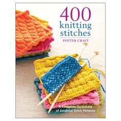 the book is about knitting and crocheting, with several different colors on it